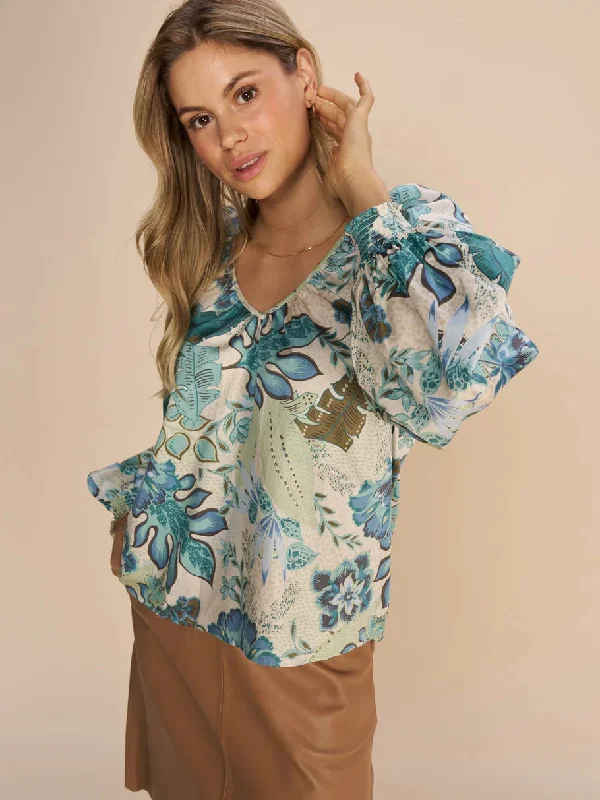 MOS MOSH Alika Sarasa Blouse Versatile Layering Blouse