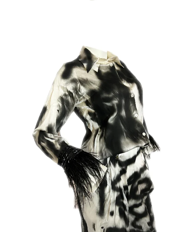 ROMA BUTTON UP BLOUSE by LOLA SANCHEZ (OLIVER GAL) Silky Draped Blouse