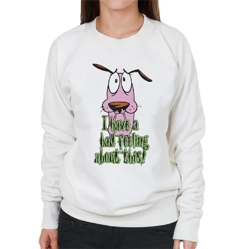 Courage The Cowardly Dog Halloween Bad Feeling Women's Sweatshirt Hoodie with Elastic Cuffs Stretchable Comfortable Courage The Cowardly Dog Halloween Bad Feeling Women's Sweatshirt Hoodie with Elastic Cuffs Stretchable Comfortable