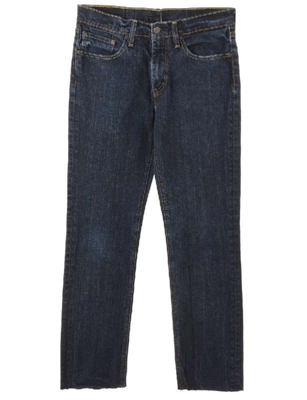 Label Tapered Cropped Jeans Cozy Stretch High-Waist Jeans