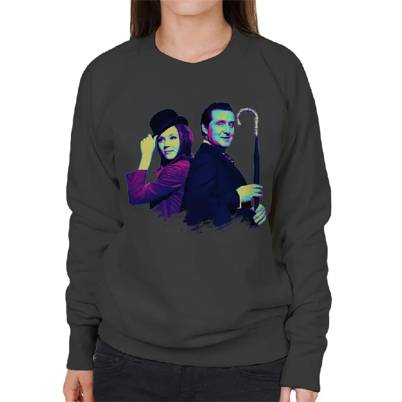 TV Times Avengers Diana Rigg And Patrick Macnee Pop Art Stylised Women's Sweatshirt Hoodie with Relaxed Fit Easy Casual TV Times Avengers Diana Rigg And Patrick Macnee Pop Art Stylised Women's Sweatshirt Hoodie with Relaxed Fit Easy Casual