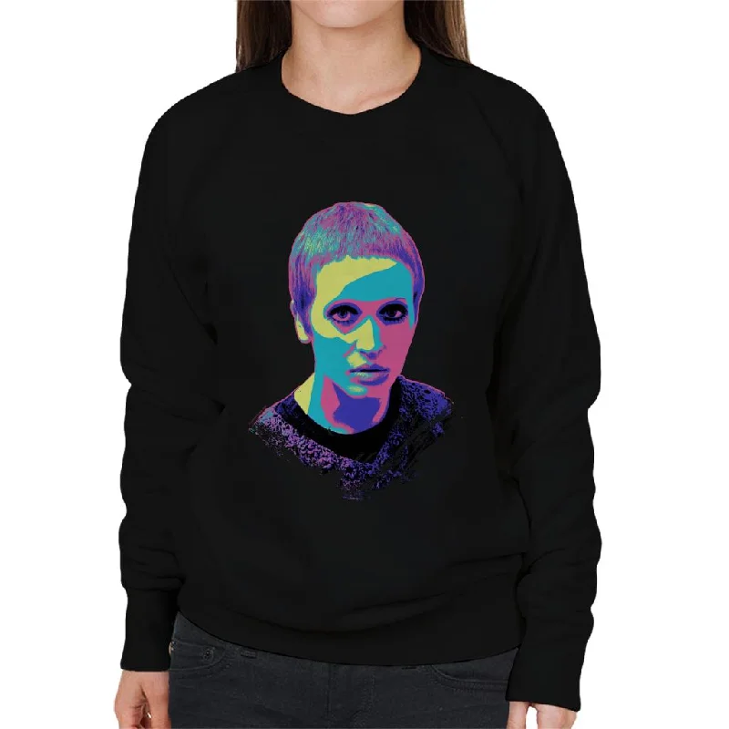 TV Times Actress & Singer Julie Driscoll Pop Art Stylised Women's Sweatshirt Hoodie with Raw Hem Edgy Unfinished TV Times Actress & Singer Julie Driscoll Pop Art Stylised Women's Sweatshirt Hoodie with Raw Hem Edgy Unfinished