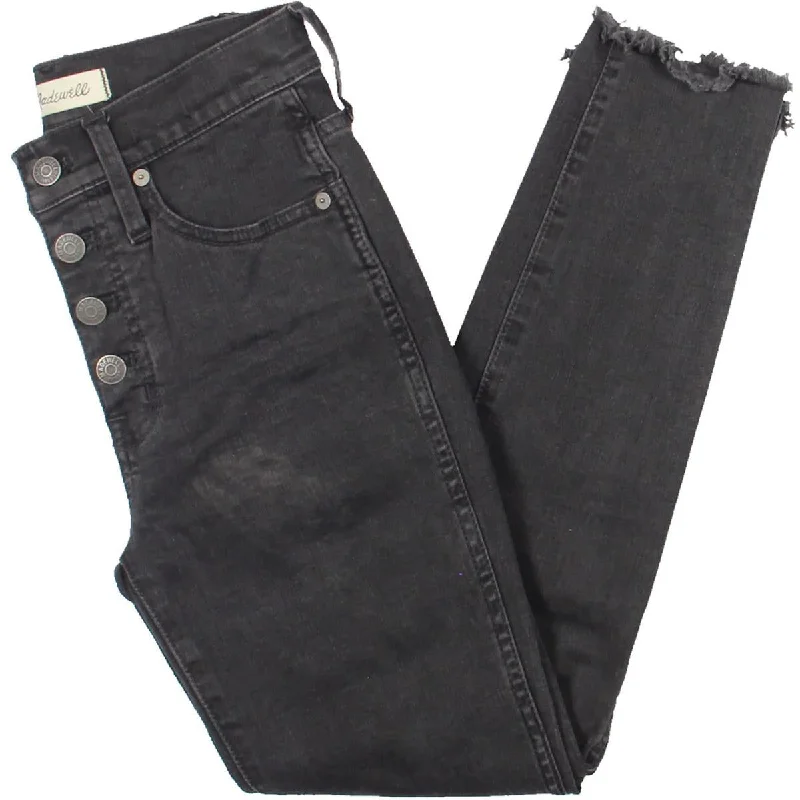 Womens Denim Stretch Skinny Jeans Fashionable Raw Edge Jeans