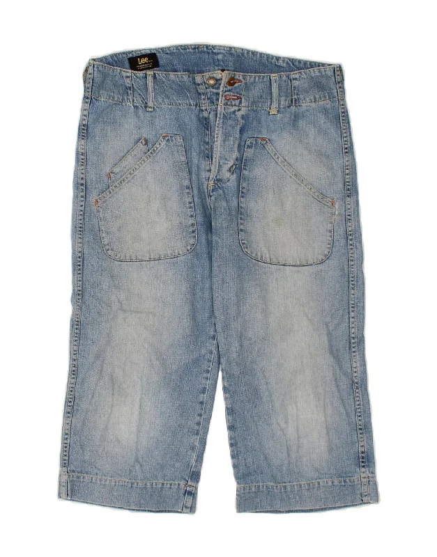 LEE Womens Capri Jeans W33 Medium  Blue Cotton Elegant Skinny Leg Jeans