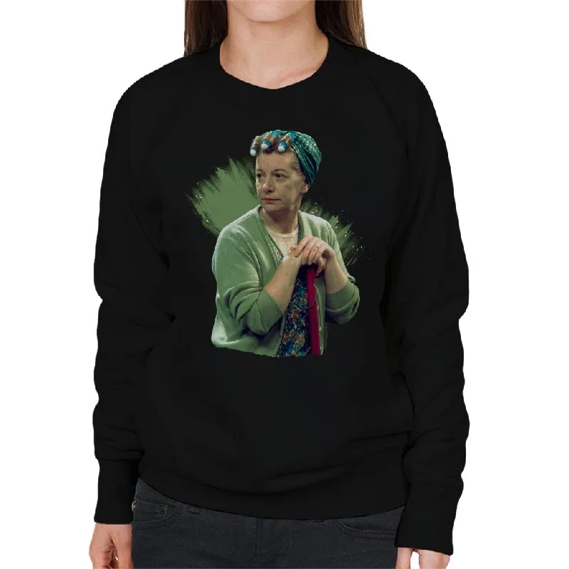 TV Times Hilda Ogden Played By Jean Alexander Coronation Street 1975 Women's Sweatshirt Hoodie with Relaxed Fit Easy Casual TV Times Hilda Ogden Played By Jean Alexander Coronation Street 1975 Women's Sweatshirt Hoodie with Relaxed Fit Easy Casual
