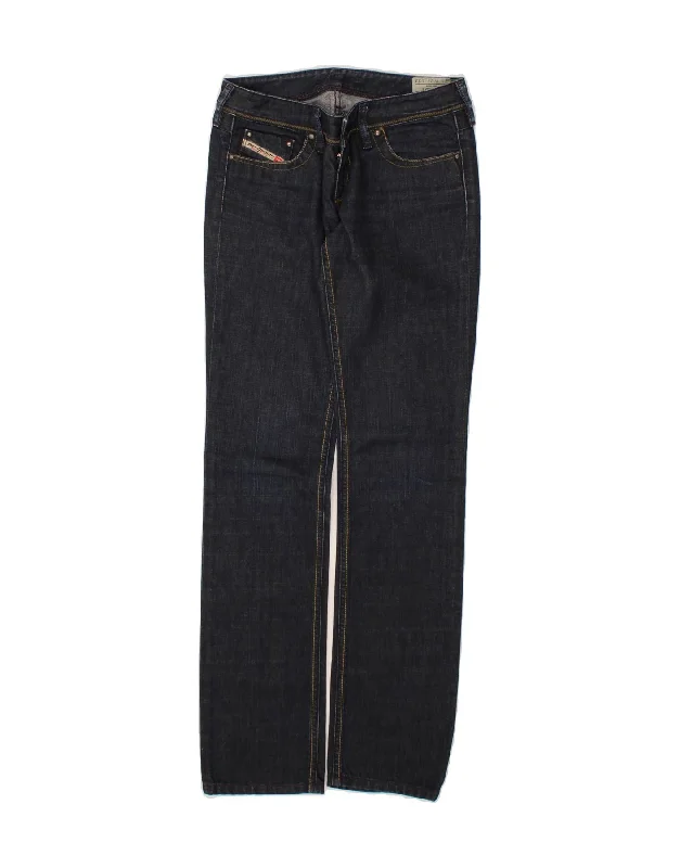 DIESEL Womens Lowky Straight Jeans W27 L32 Navy Blue Cotton Cozy Relaxed Fit Denim Jeans DIESEL Womens Lowky Straight Jeans W27 L32 Navy Blue Cotton Cozy Relaxed Fit Denim Jeans