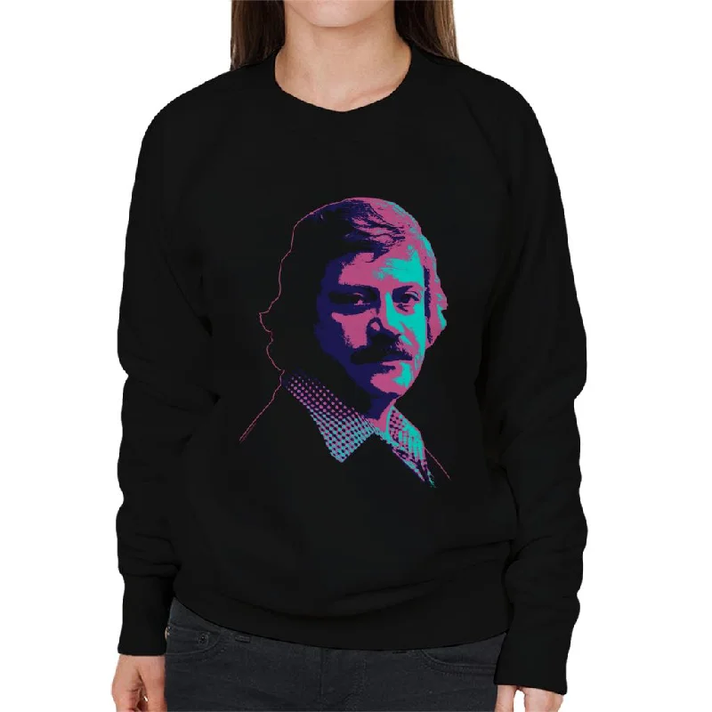 TV Times Actor Oliver Reed 1978 Pop Art Stylised Women's Sweatshirt Hoodie with Velcro Closure Adjustable Secure TV Times Actor Oliver Reed 1978 Pop Art Stylised Women's Sweatshirt Hoodie with Velcro Closure Adjustable Secure