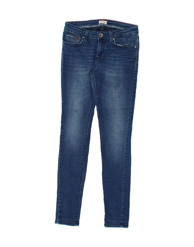 TOMMY HILFIGER Womens Skinny Jeans W28 L32 Blue Cotton Casual Distressed Skinny Jeans TOMMY HILFIGER Womens Skinny Jeans W28 L32 Blue Cotton Casual Distressed Skinny Jeans