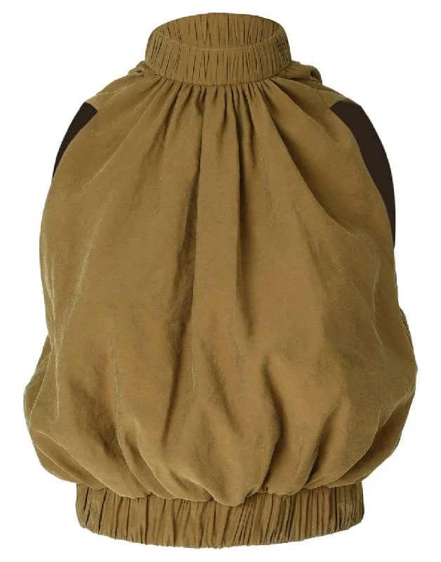 Stefano Blouse - Olive Double-Layered Blouse