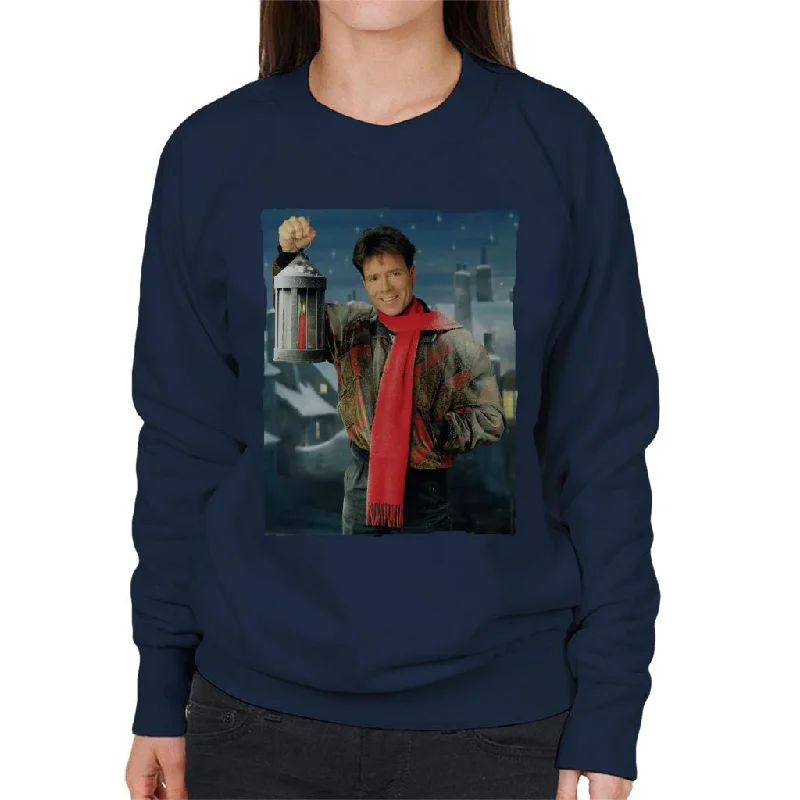 TV Times Cliff Richard Christmas Lantern 1990 Women's Sweatshirt Hoodie with Zipper Placket Modern Functional TV Times Cliff Richard Christmas Lantern 1990 Women's Sweatshirt Hoodie with Zipper Placket Modern Functional