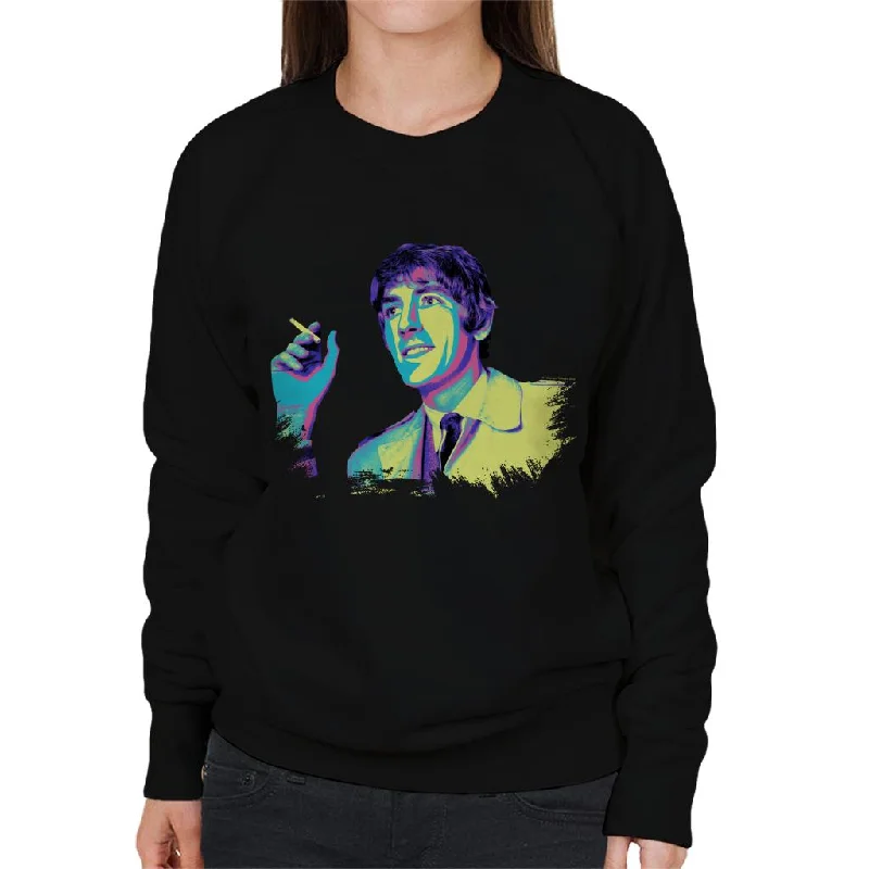 TV Times Peter Cook Pop Art Stylised Women's Sweatshirt Hoodie with Hem Detail Decorative Unique TV Times Peter Cook Pop Art Stylised Women's Sweatshirt Hoodie with Hem Detail Decorative Unique