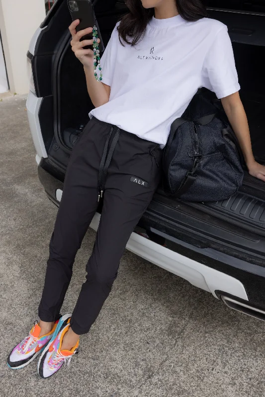 WOLFGANG Pants Black Casual Drawstring Pants