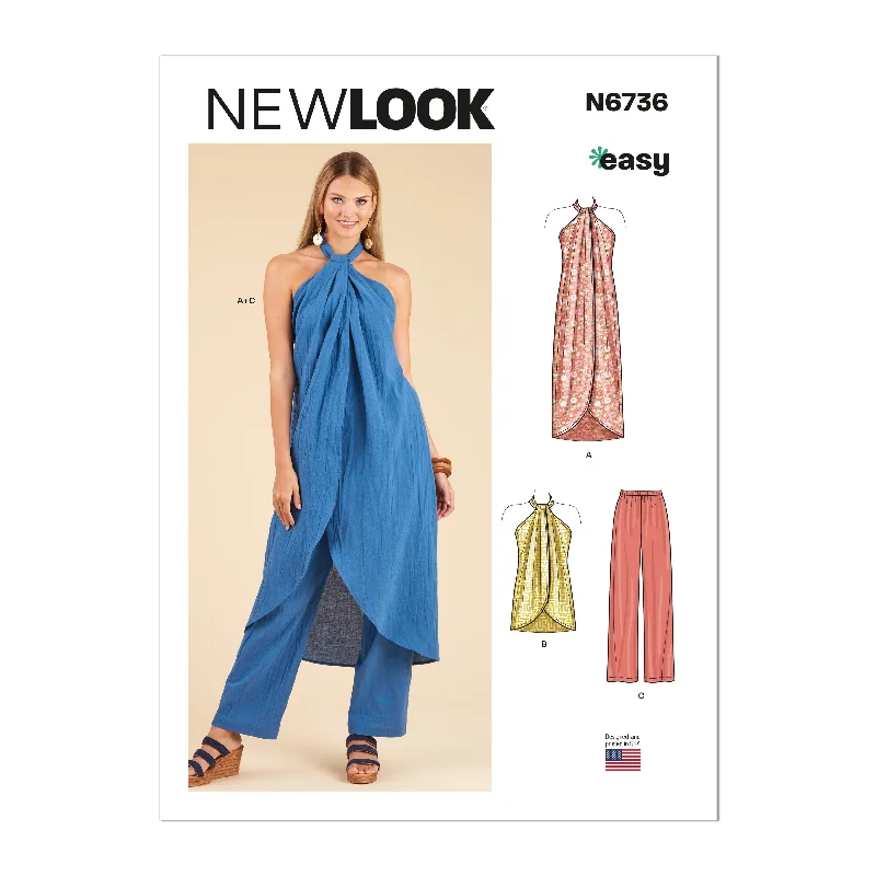 Newlook Pattern 6736 Misses' Tops and Pants Classic Bootcut Trousers