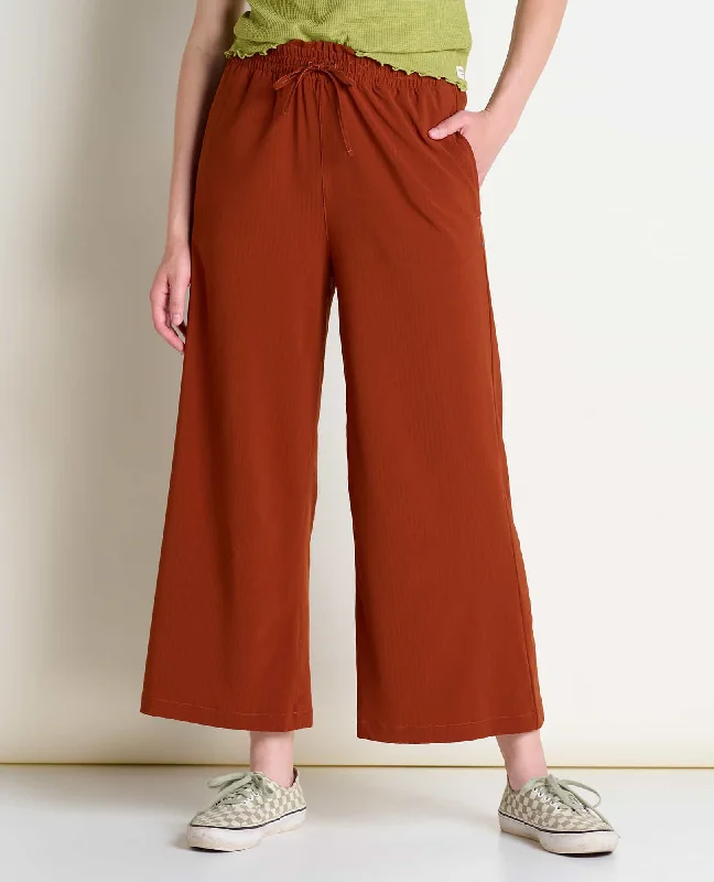 Sunkissed Wide Leg Pant II Chic Wool Trousers