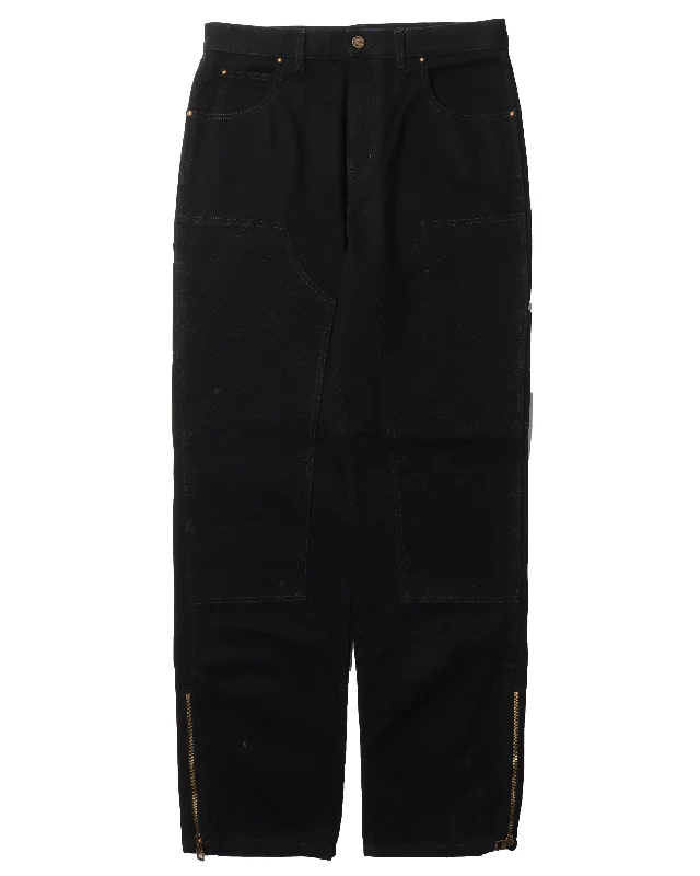 Monogram Double Knee Carpenter Pant Casual Yoga Pants
