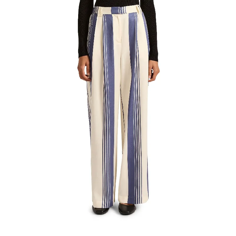 Nude Lucy Albion Tencel Pant- Storm Stripe Stylish Elastic Waist Pants