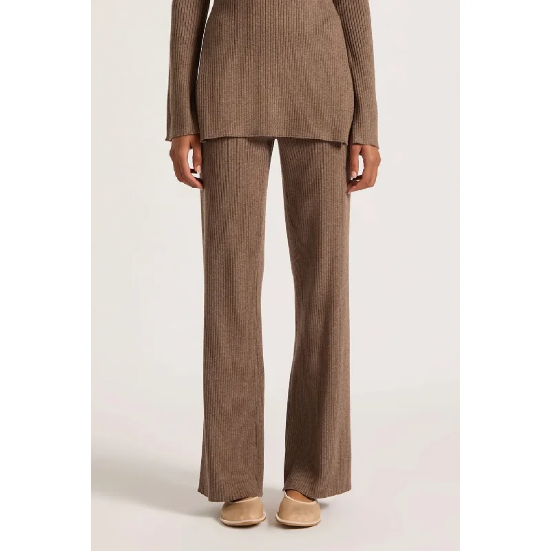 Nude Lucy Malo Knit Pant - Mocha Formal Slim Pants