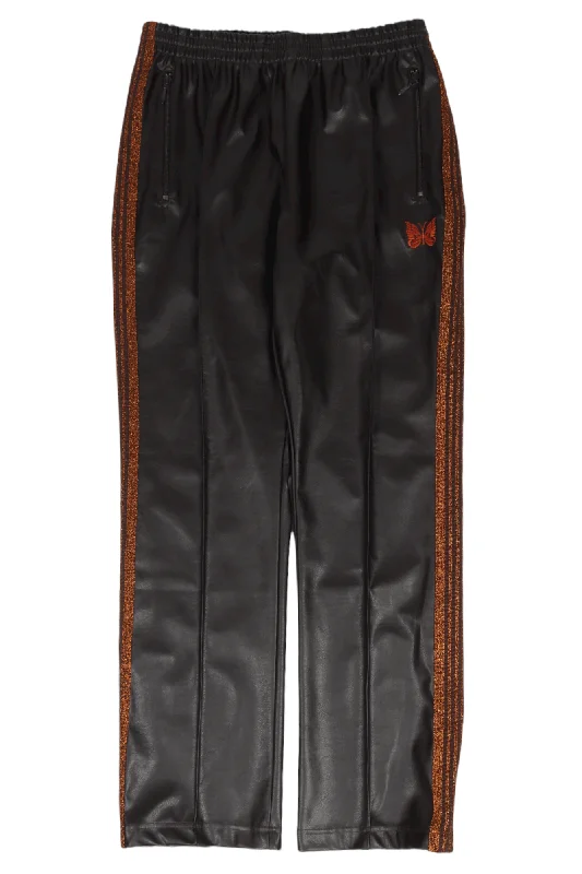 Faux Leather Track Pant Modern Skinny Pants