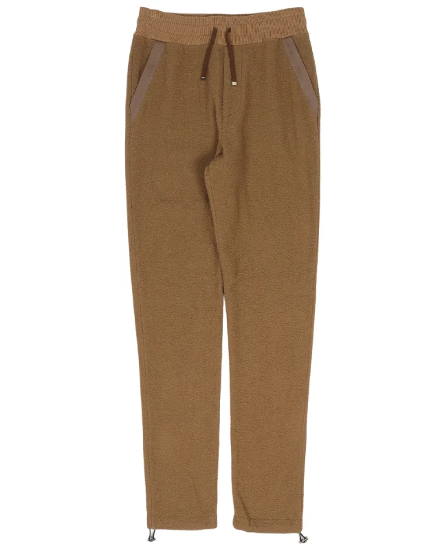 Wool-Blend Track Pants Classic Flared Pants