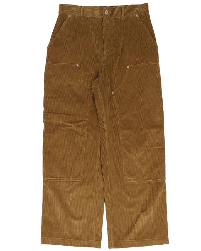 Double-Knee Corduroy Carpenter Pants Elegant Trouser Pants