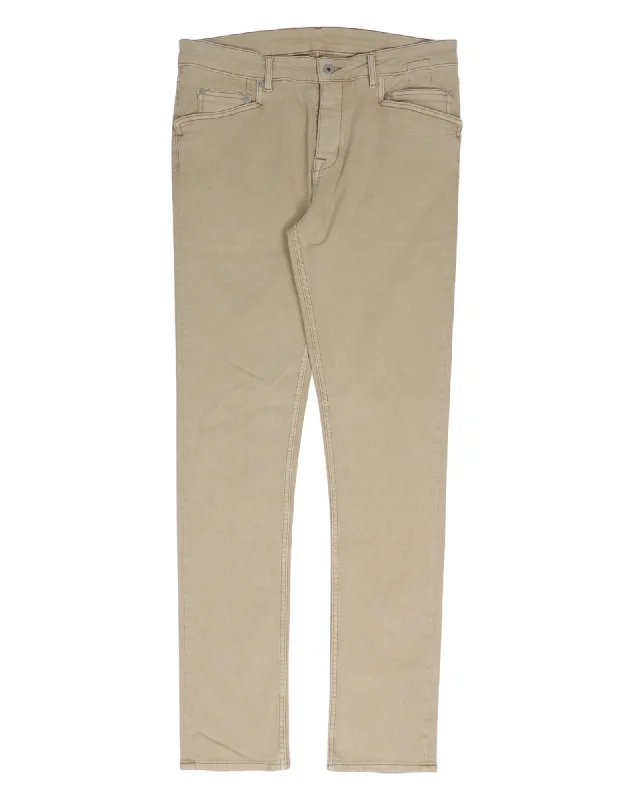 Khaki Denim Pants Soft Cotton Pants