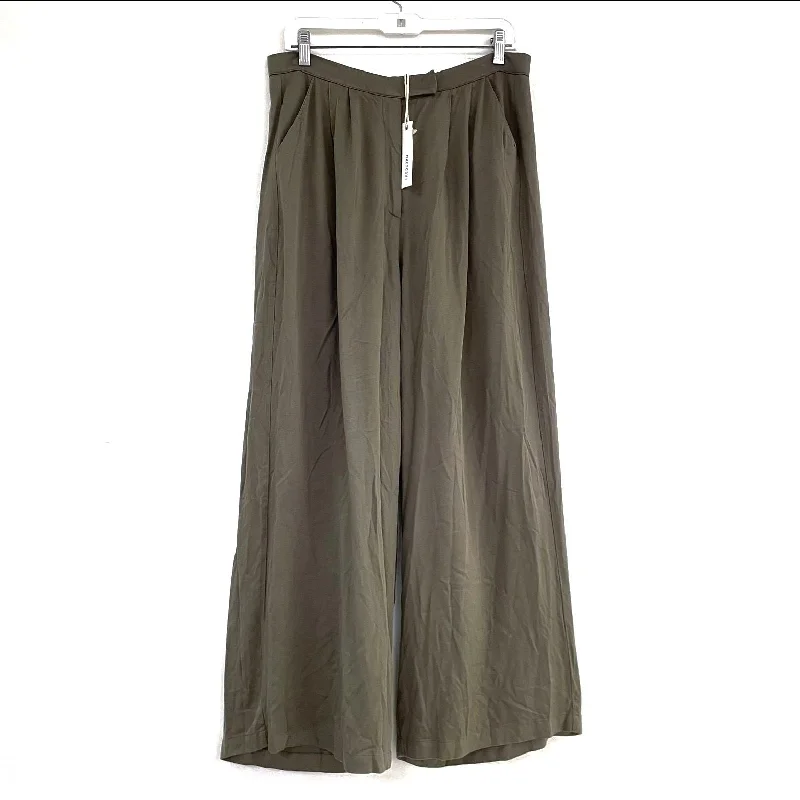 NWT Wmns CRESCENT Sage Green Wide Leg Lightweight Palazzo Pants Sz L Casual Wide Pants NWT Wmns CRESCENT Sage Green Wide Leg Lightweight Palazzo Pants Sz L Casual Wide Pants