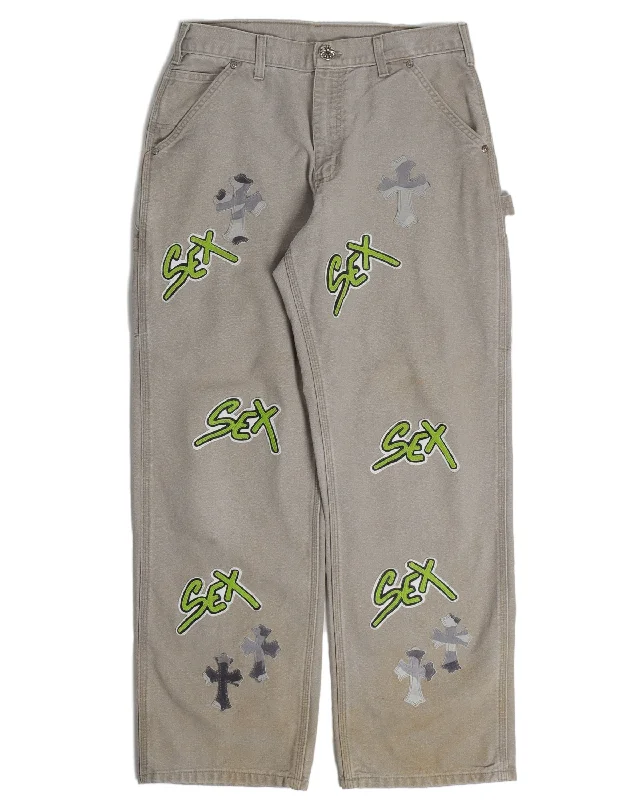 Sex Records Carpenter Pant Stylish Elastic Waist Pants