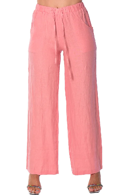 Azucar 100% Linen Draw String Pants w/Pockets for Women in (6) Colors -LLP1313 Relaxed Casual Leggings Azucar 100% Linen Draw String Pants w/Pockets for Women in (6) Colors -LLP1313 Relaxed Casual Leggings