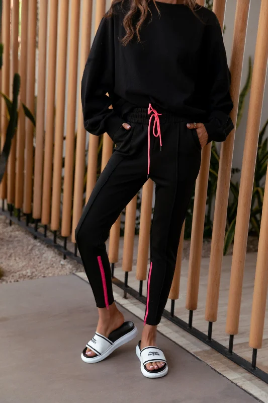 LUPE Pants Black & Pink Classic Stretch Pants