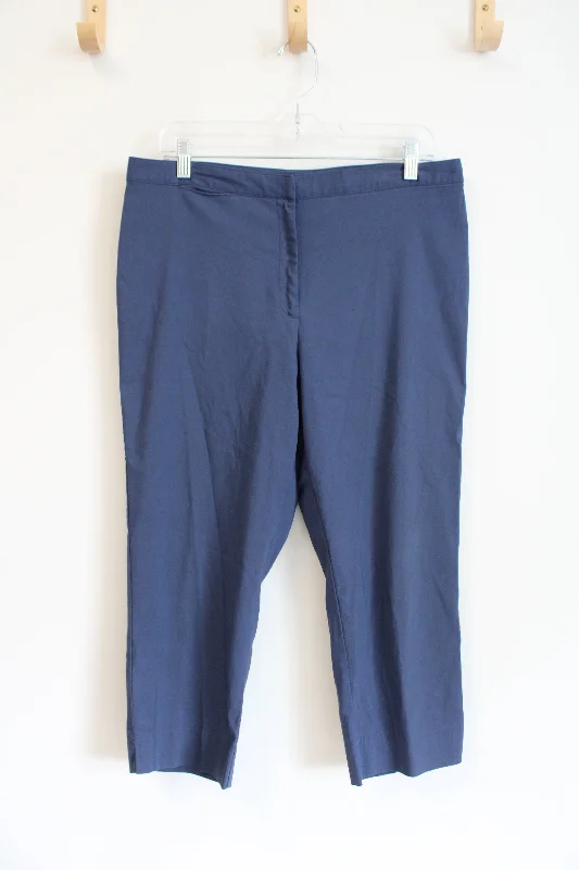 Express Stretch Blue Capri Pants | 11/12 Classic Cropped Pants