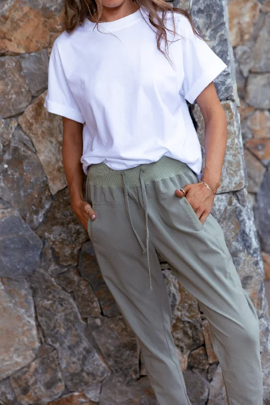 JOEY Pants Sage Comfortable Denim Trousers