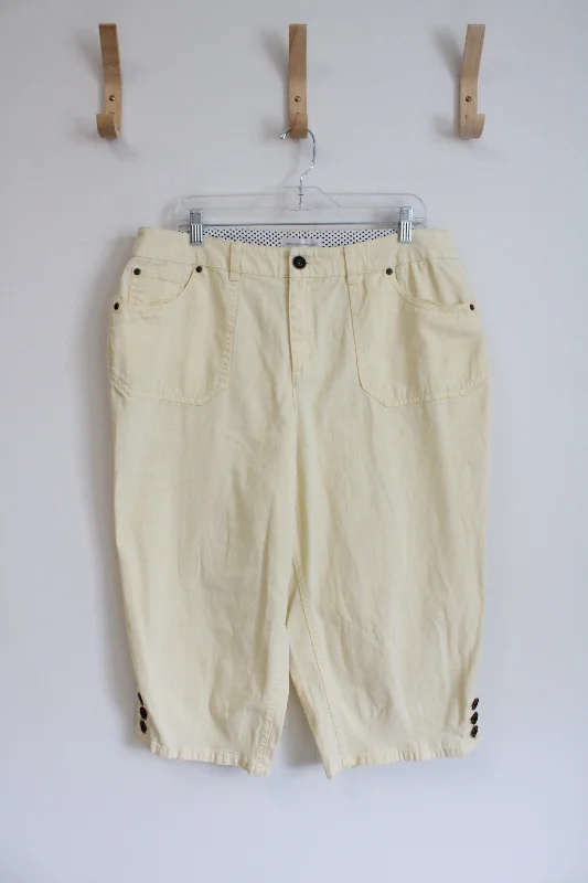 Christopher & Banks Pale Yellow Capri Pants | 12 Trendy High-Waist Trousers