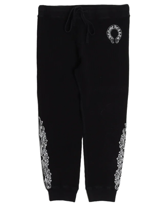Thermal Horseshoe Sweat Pants Lightweight Linen Pants