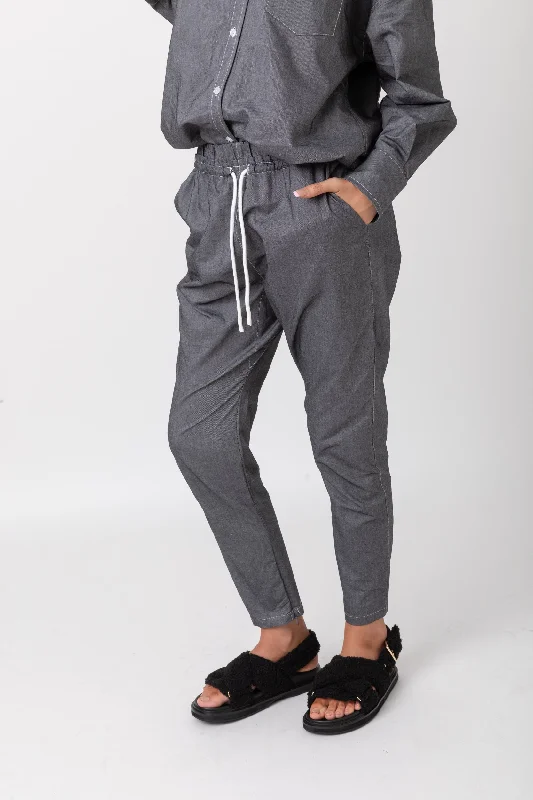 CASPER Pants Black Trendy Velvet Pants