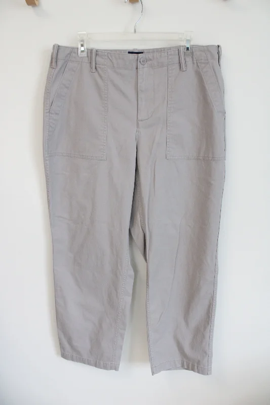 Lands' End Gray Pant | 16 Petite Comfortable Cargo Pants