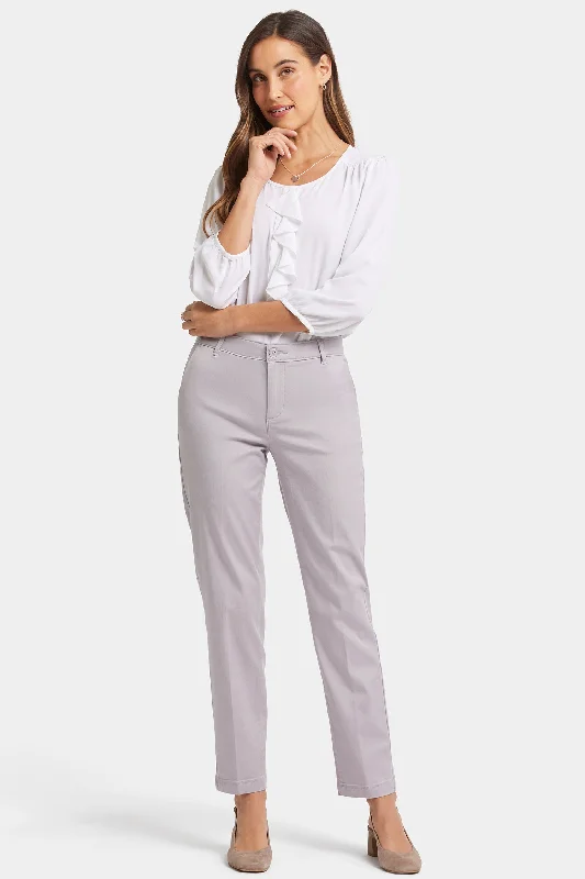 Sadie Slim Pant - Pearl Grey Casual Skinny Fit Pants