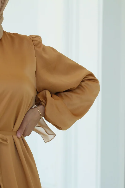 Bella Shop Women's Golden Satin Dress
