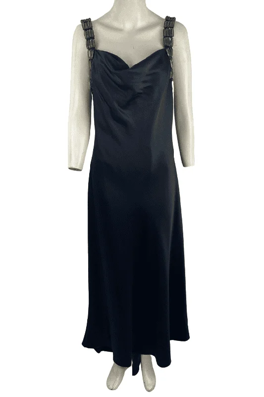 Calvin Klein women's long black dress gown size 12