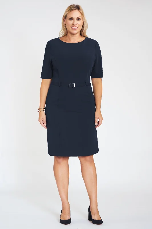 Ladies' Elbow Sleeve Dress - Deep Sea