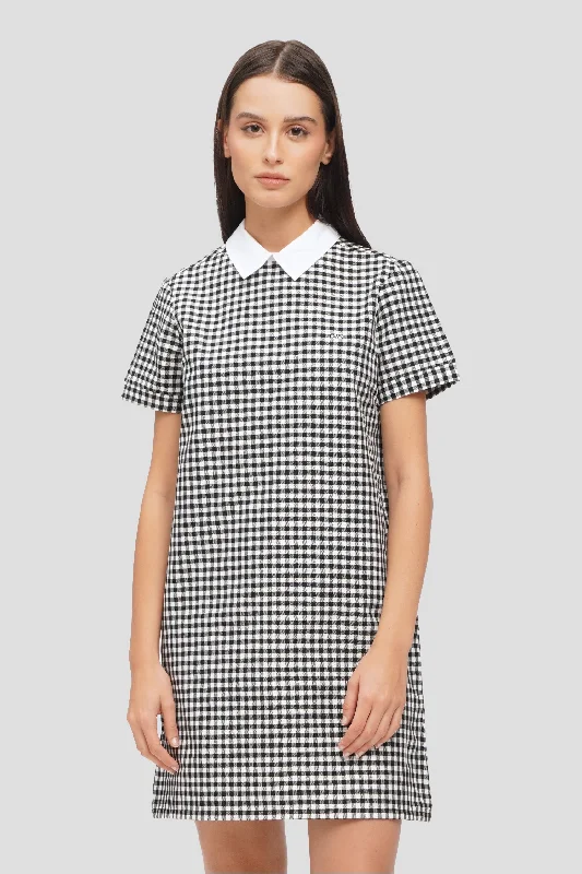 Gingham Collared Dress