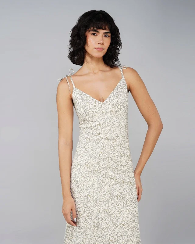 Jungle print bias-cut slip dress