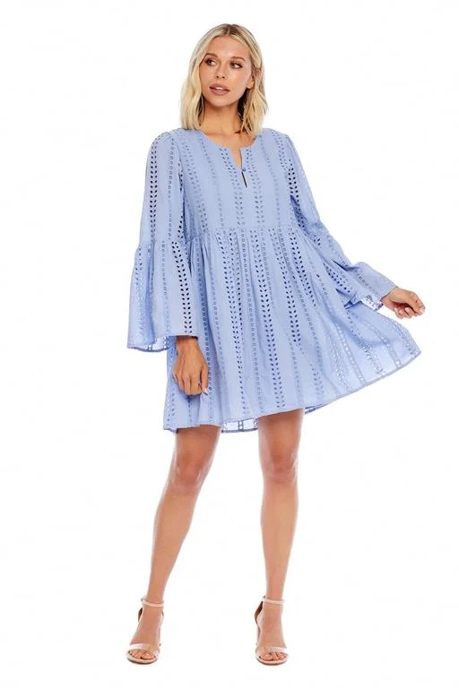 MUD PIE BLUE RAYLEE EYELET DRESS