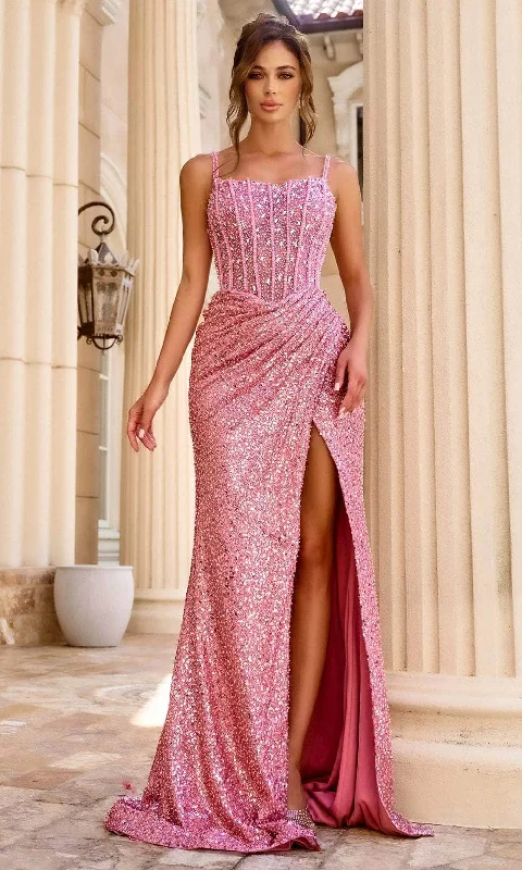 Portia and Scarlett PS24943 - Draped Skirt Prom Dress