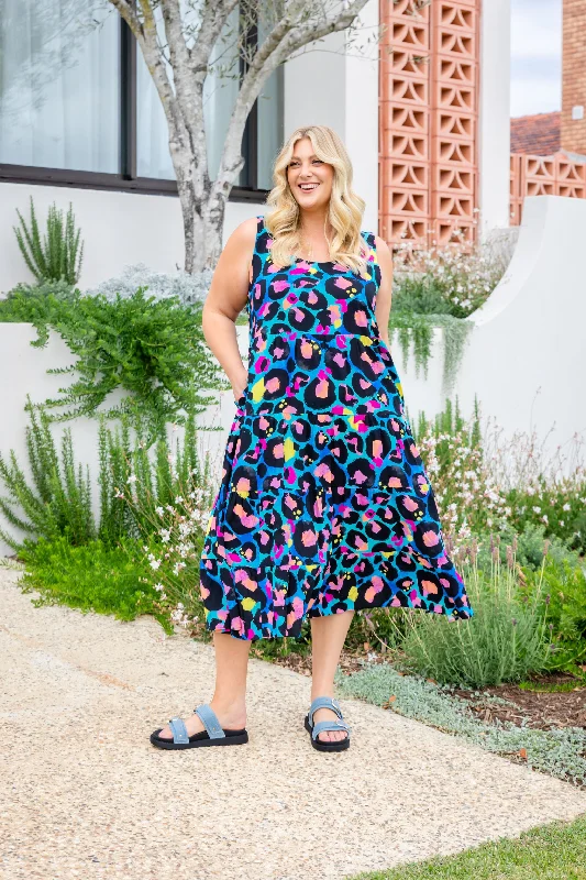 *PRE-ORDER* Ronnie Dress in Kasey Leopard by Kasey Rainbow