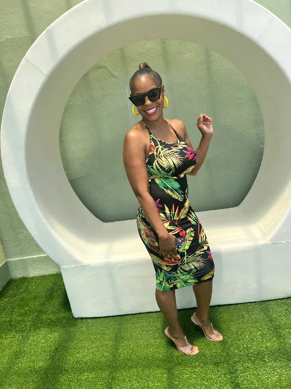 Tropic Crossed Back Dress