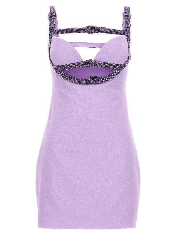 Versace X Dua Lipa Crystal Cut Out Dress