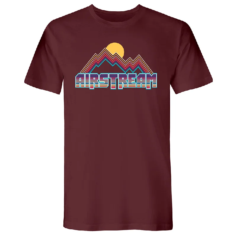 Airstream Retro Mountain T-Shirt Mesh Fabric Canvas Fabric Denim Fabric