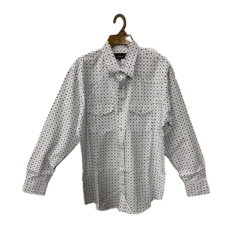 American West Men's Longhorn White Snap Button Down Western Shirt 213 Chenille Blend Fleece Blend Nylon Blend American West Men's Longhorn White Snap Button Down Western Shirt 213 Chenille Blend Fleece Blend Nylon Blend