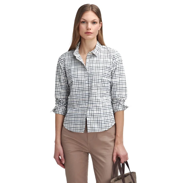 Barbour Ladies Woodside Check Shirt - Multi Check Notch Collar Peter Pan Collar Cowl Neck Barbour Ladies Woodside Check Shirt - Multi Check Notch Collar Peter Pan Collar Cowl Neck