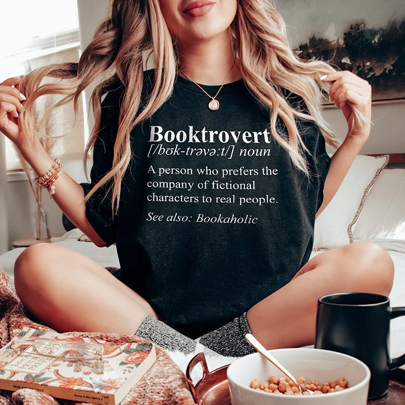 Booktrovert Lightweight Tee Ribbed T-Shirt High Neck Heavyweight